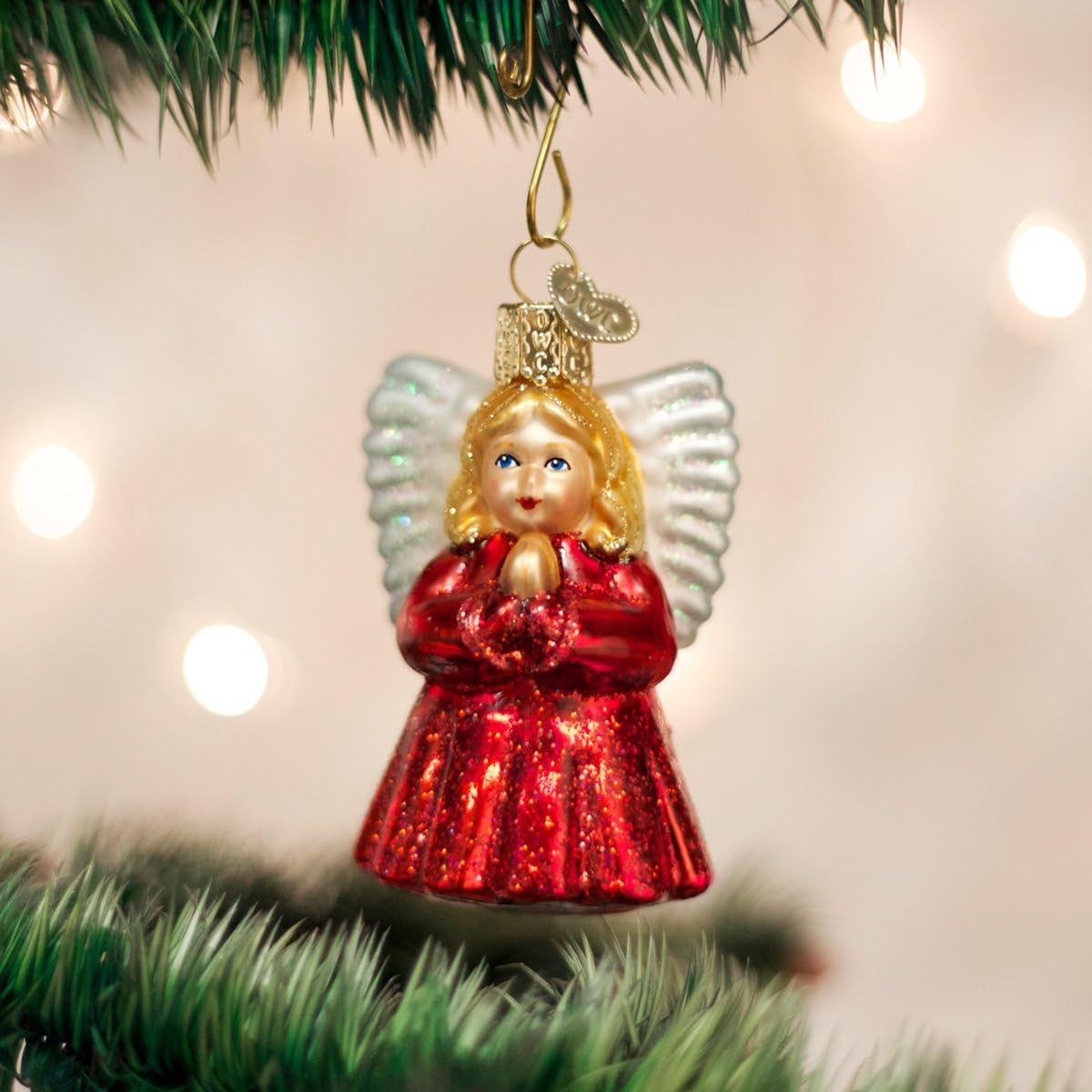 Old World Christmas Baby Angel Glass Blown Ornament for Christmas Tree, Handcrafted Holiday Decoration, Religion Collection - Image 2