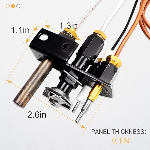 Miniatura 5 de 69L17, 69L1701, J4117 Natural Gas Pilot Assembly 904405, 108084-02, Compatible with Lennox, ihp, serefina, Superior, astria Vent Fireplace, with