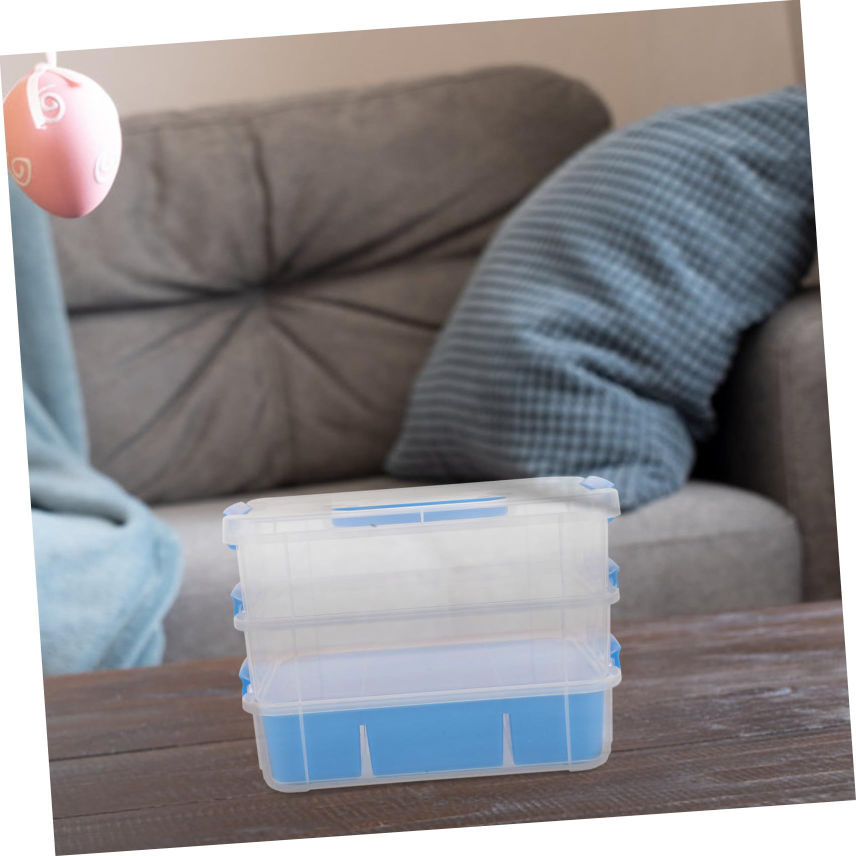 Alipis Scatola Portaoggetti Impilabile con Organizer in Plastica per Ufficio Scuola e Casa Divisori Multipli per Giochi Perline e Forniture Artigianali Compatta e Portatile