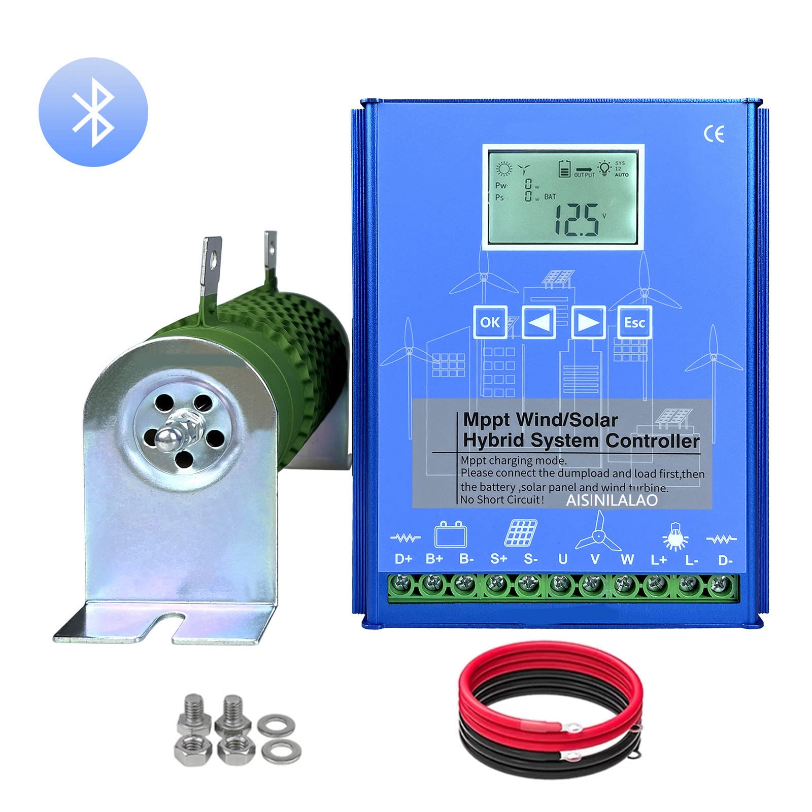 Buy 12V 24V 48V 6000W MPPT Wind Solar Hybrid Charge Controller,Wind