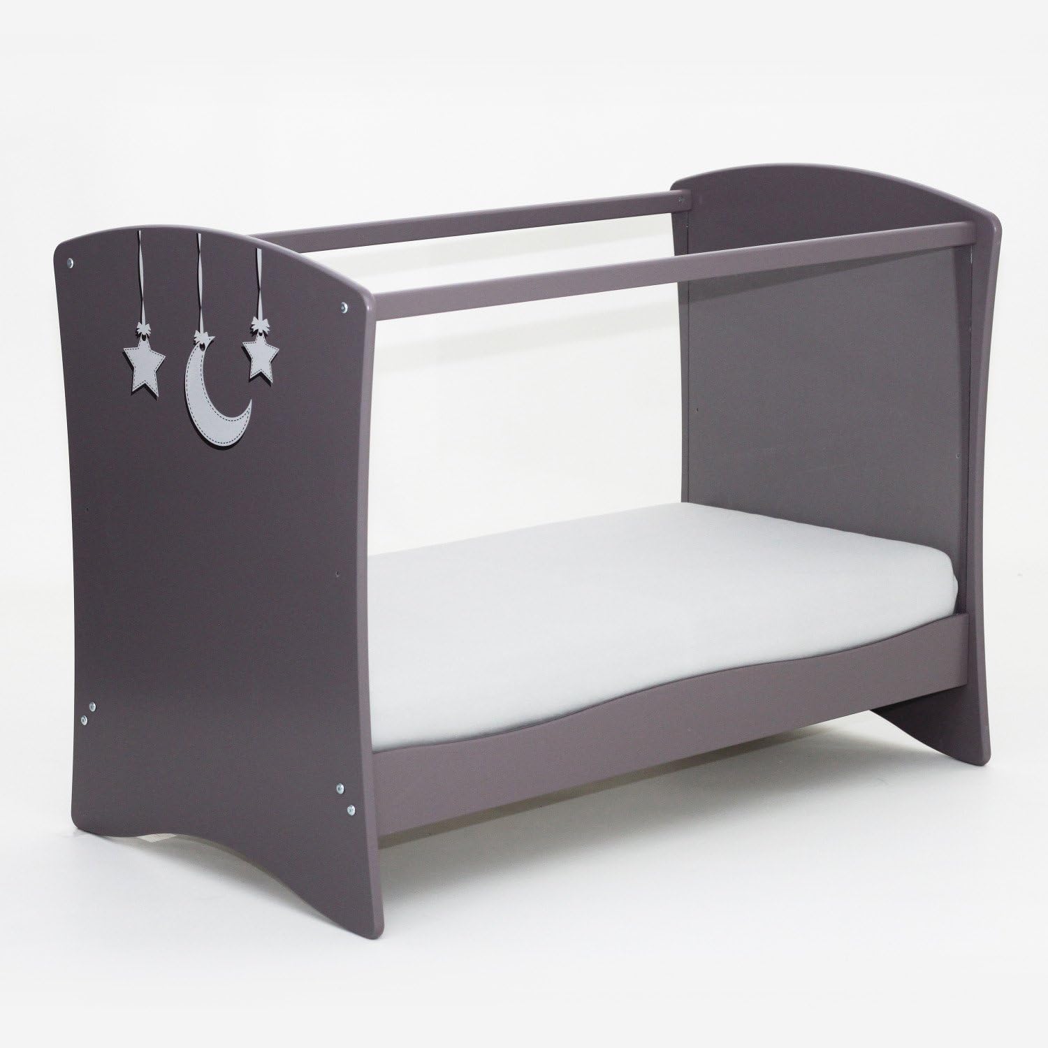 At4 Lit 60 X 1 Cm Echelle Transparente Decor Lune Et Etoile Taupe Amazon Fr Bebe Et Puericulture