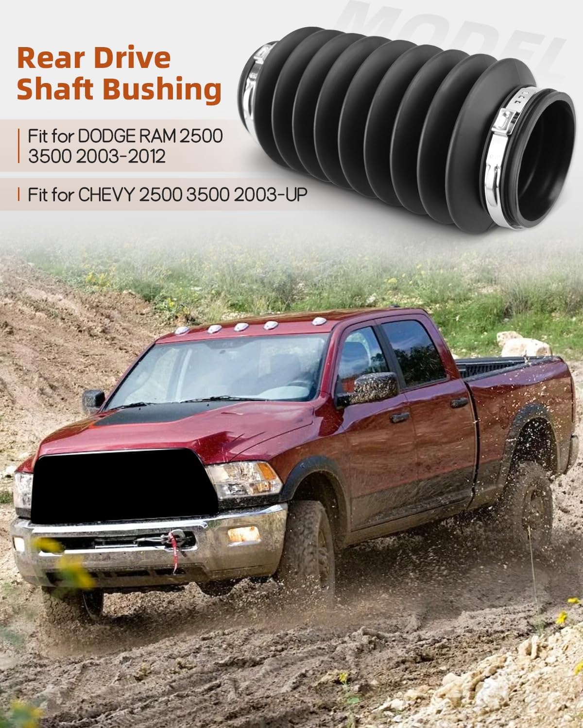 Rear Drive Shaft Boot Kit Fit for Dodge Ram 2500 3500 2003-2012, Fit for Dodge Chevy 2500 3500 2003-UP Replace 5093380AA 05093380AA 40021327