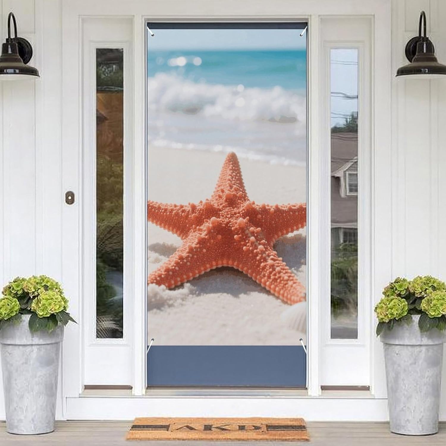 Starfish Seashell Decoration Door Banner Welcome Door Cover image 3