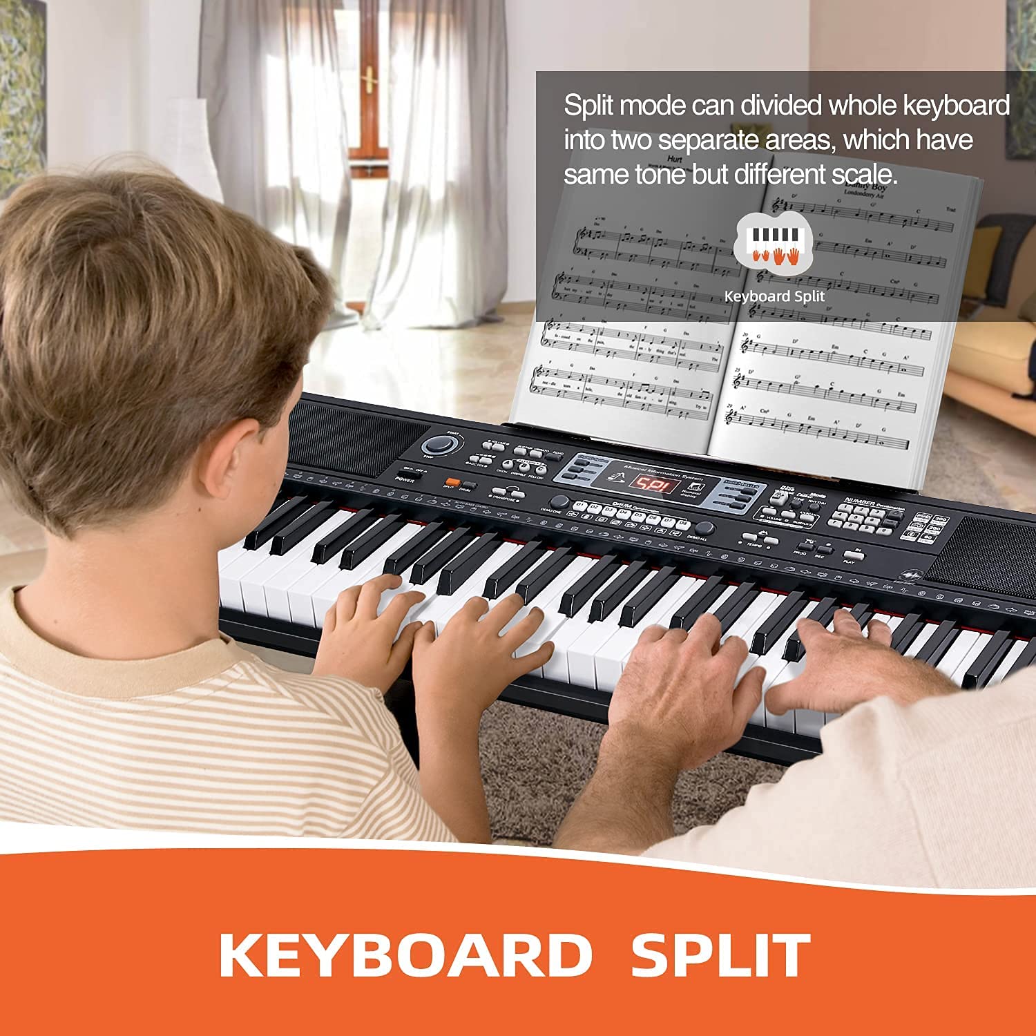 Buy Souidmy C140 Beginner Piano Keyboard, Fullsize 61 Key Electric