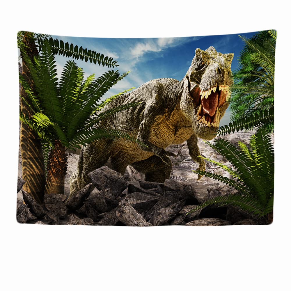 Ulticool, Decorative Wall Tapestry Bedroom, Dinosaur T-Rex, 200 x 150 cm Large, Fabric Wallpaper, Tapestry Aesthetic Wall