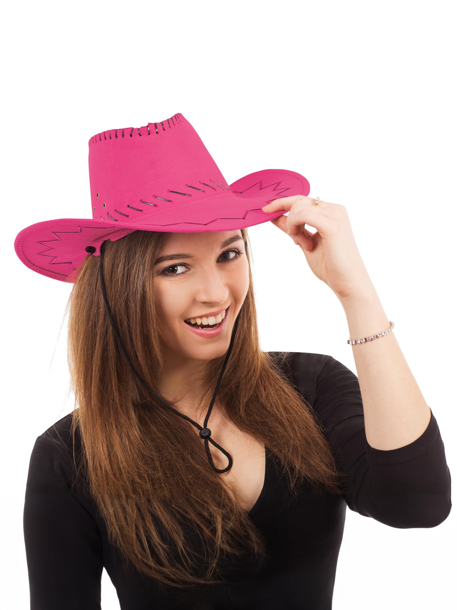 Bristol Novelty Women's Pink Cowboy Hat, Adult Fancy Dress Accessory — image 1