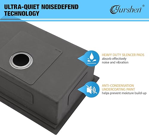 Miniatura 7 de Fregaderos de cocina de 27 x 19 pulgadas con repisa para fregadero de cocina de un solo tazón de acero inoxidable calibre 16 con accesorios