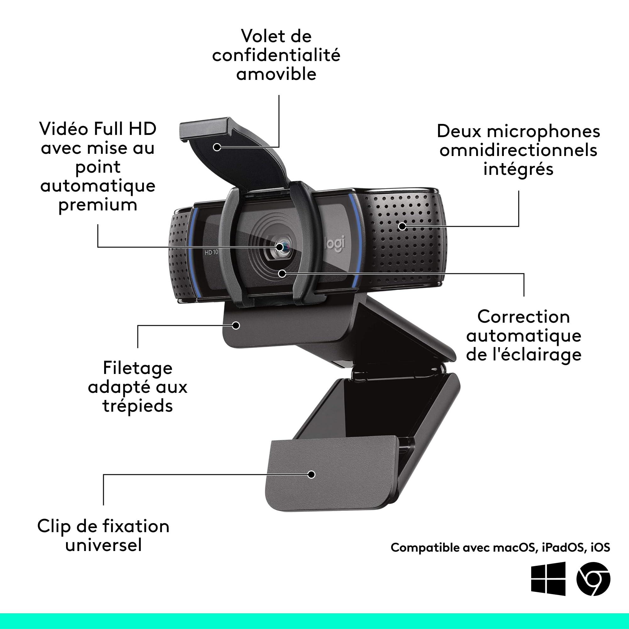 Logitech C920e Webcam HD 1080p