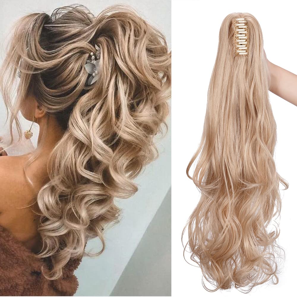 32"(81cm) SEGO Coleta Postiza Larga Pelo Sintético Se Ve Natural [Castaño Oscuro] Extensiones de Cabello Clip Cola Lisa Ponytail Extension (140g) — view 42
