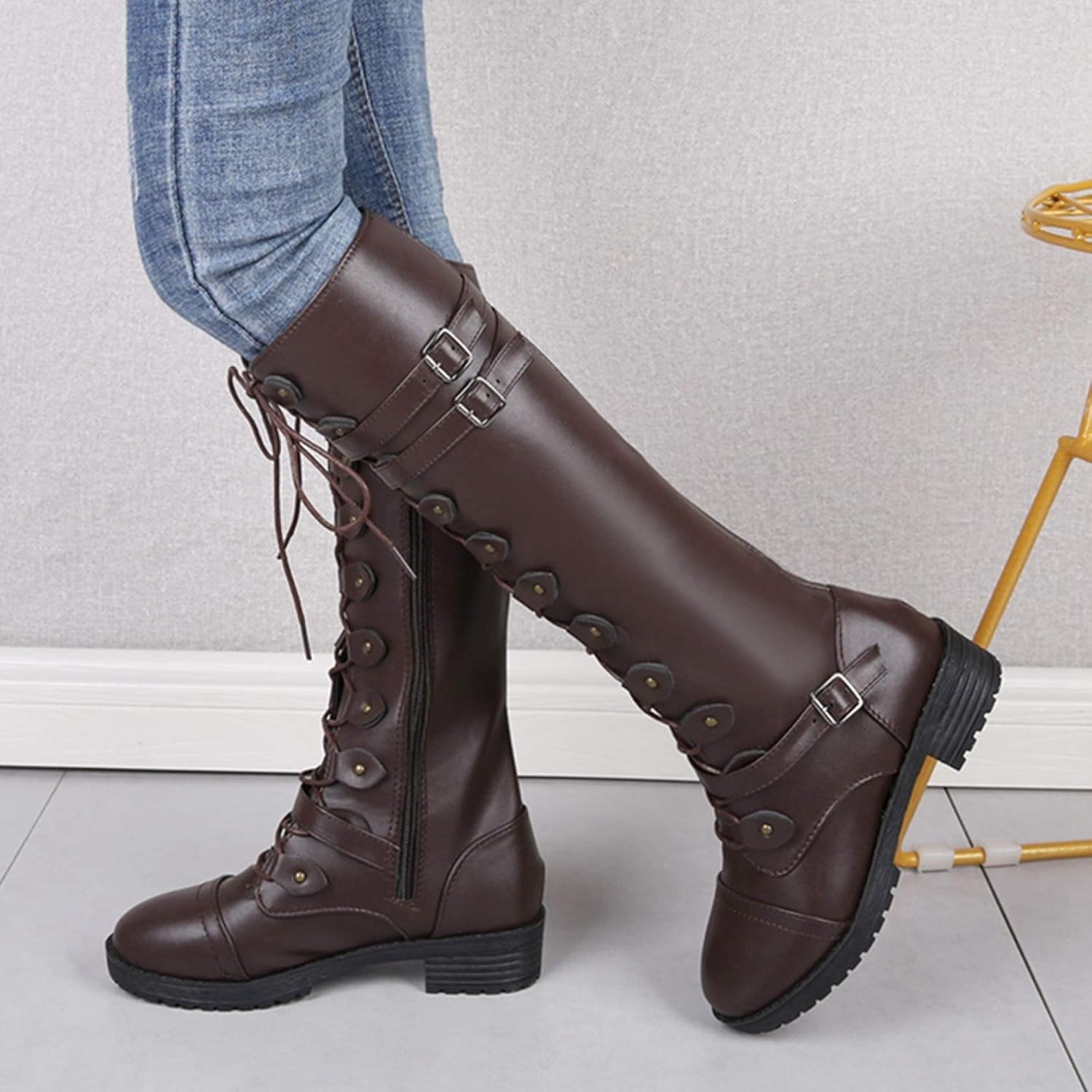 【足長効果抜群】ルイヴィトン　レースアップ　ョートブーツ　ブーティ　24cm 足長効果抜群】ルイヴィトン レースアップ ョートブーツ