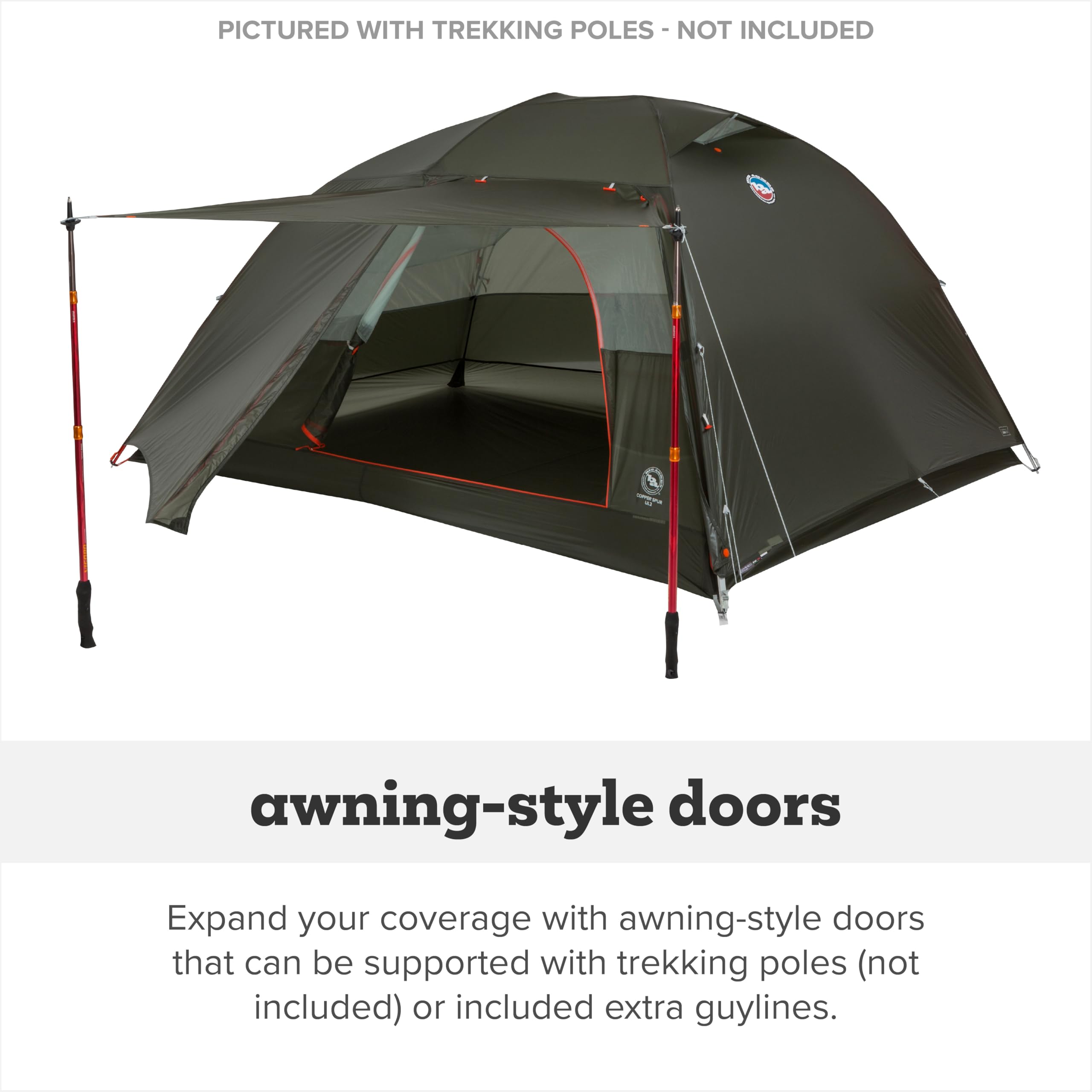 Big Agnes Copper Spur UL - Backpacking Tent | Ultralight 3-season waterproof tent with high-volume design, dual vestibules and DAC anodized poles