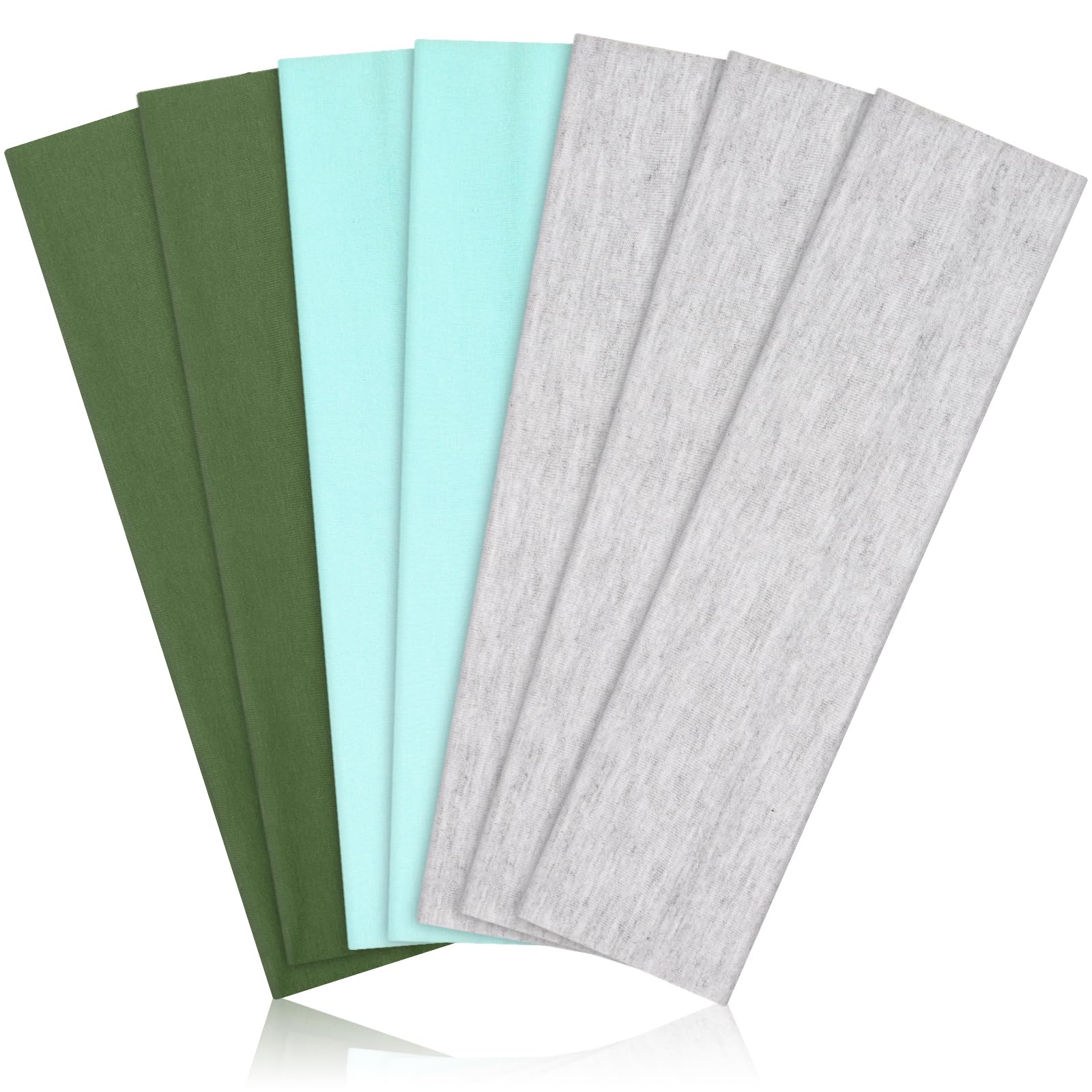 DiyJibb Stirnbänder für Damen, dehnbar, rutschfest, weiches Baumwolltuch, Haarbänder für Sport, Workout, Yoga und Laufen, 7 Stück