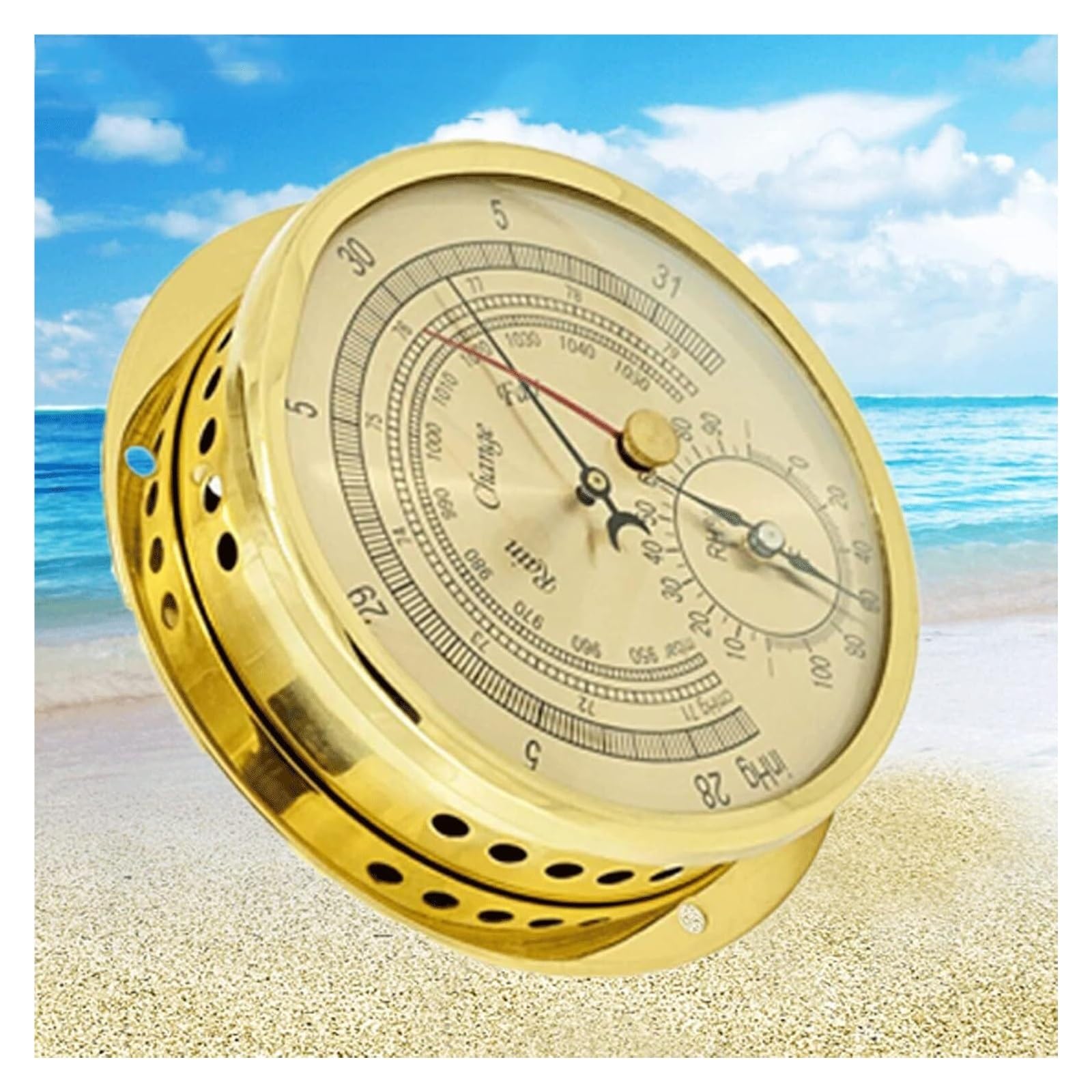 Flüssigkeitsfreies Barometer, Wetterstation Luftdruck Temperatur Feuchtigkeitsmessung 3 in 1