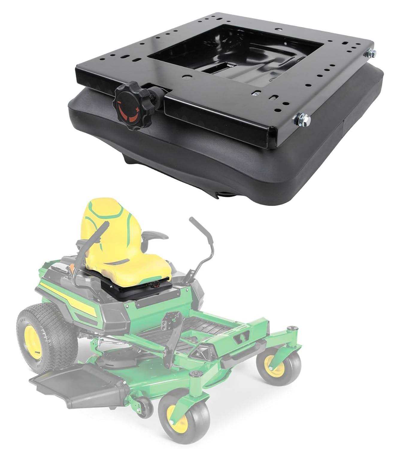 ELITEWILL Universal Seat Suspension Kit W/O Seat Slider Track Fit for John Deere Zero Turn Lawn Mower Kubota Tractor Forklift Compatible with Most Aftermarket Seats