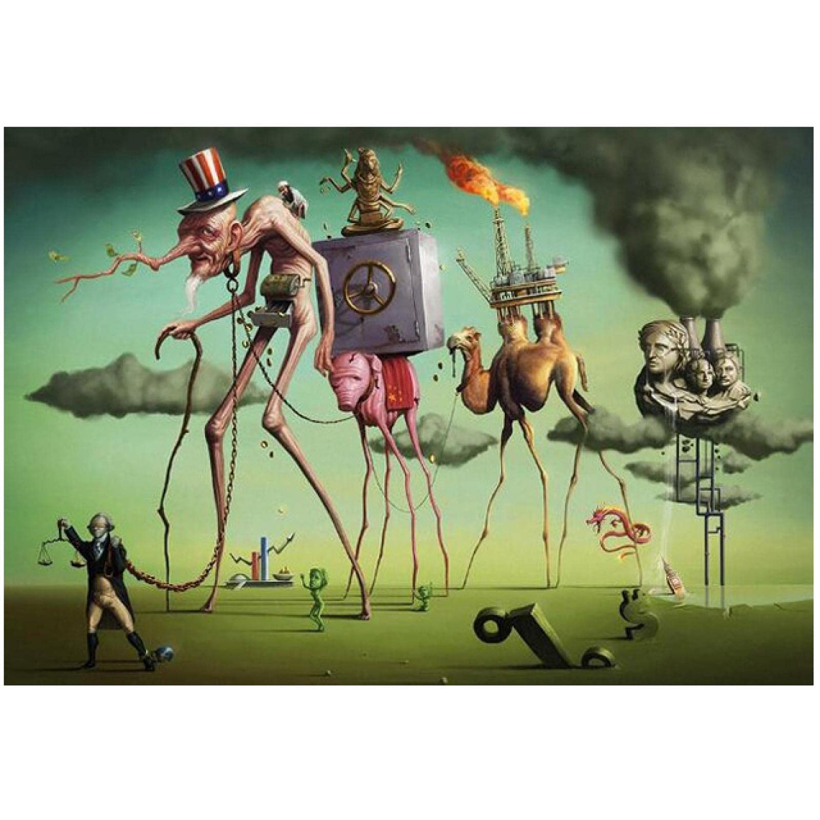 This Is Our Current World Art Painting on Canvas Wall Decor Salvador Dali  Poster Prints Famous Picture Modern Home Decor 50x75cm(20x30in) Frameless :  Amazon.co.uk: Home & Kitchen