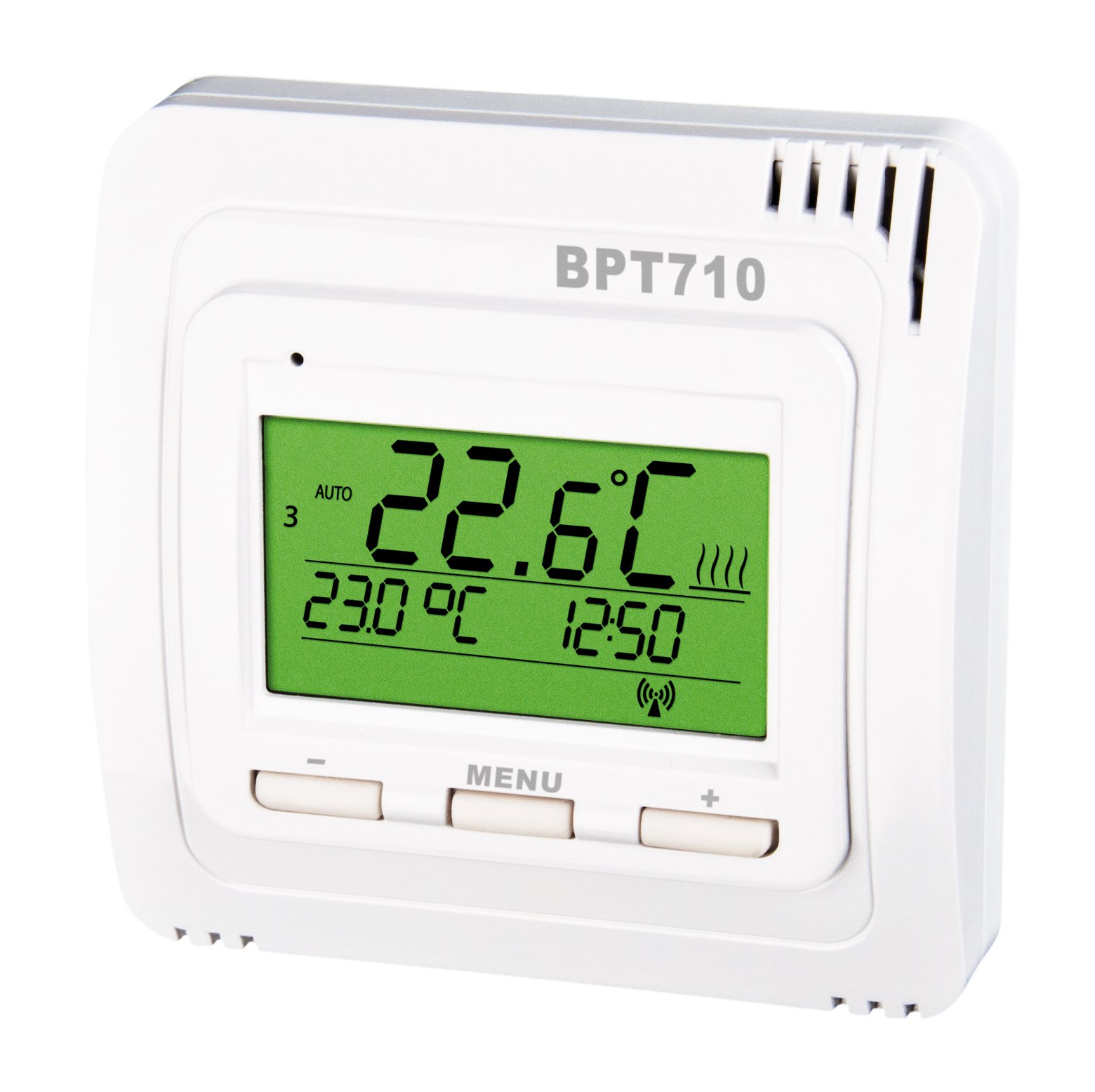 Elektrobock UTQ BPT710 - Funksender Thermostat, Weiß, Modern, RF, Proprietärer Funkprotokoll