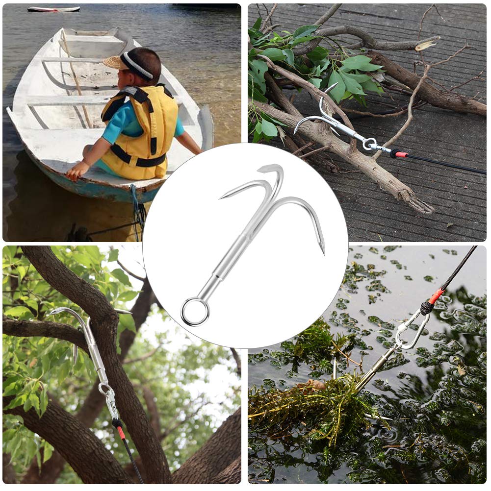 Buy Ant Mag Grappling Hook Carabiner with 20CM(65FT) Nylon Rope Anchor