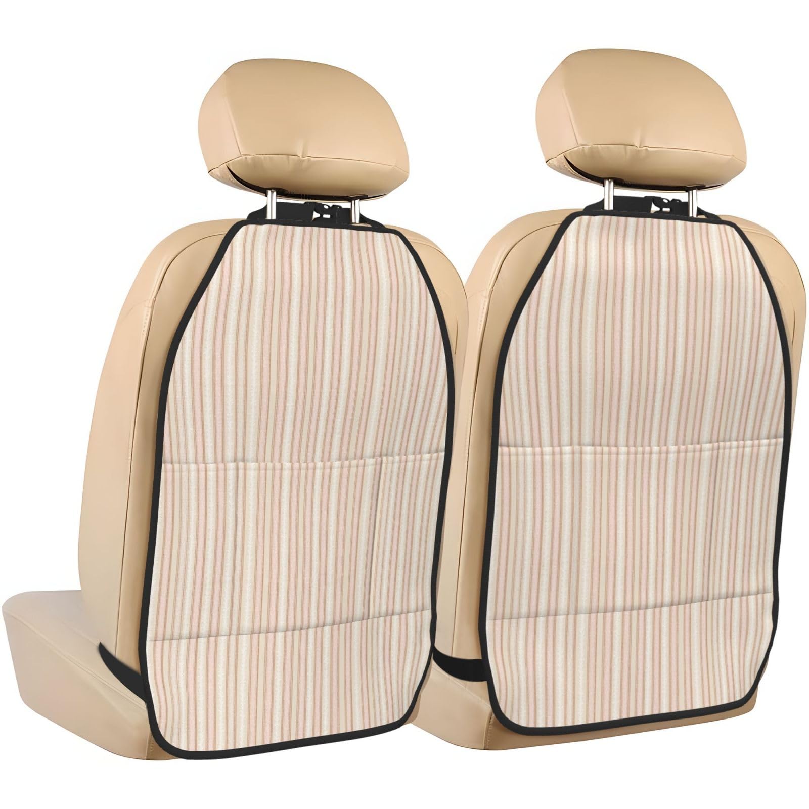 Alfombrillas protectoras rosa rubor a rayas verticales para coche 8