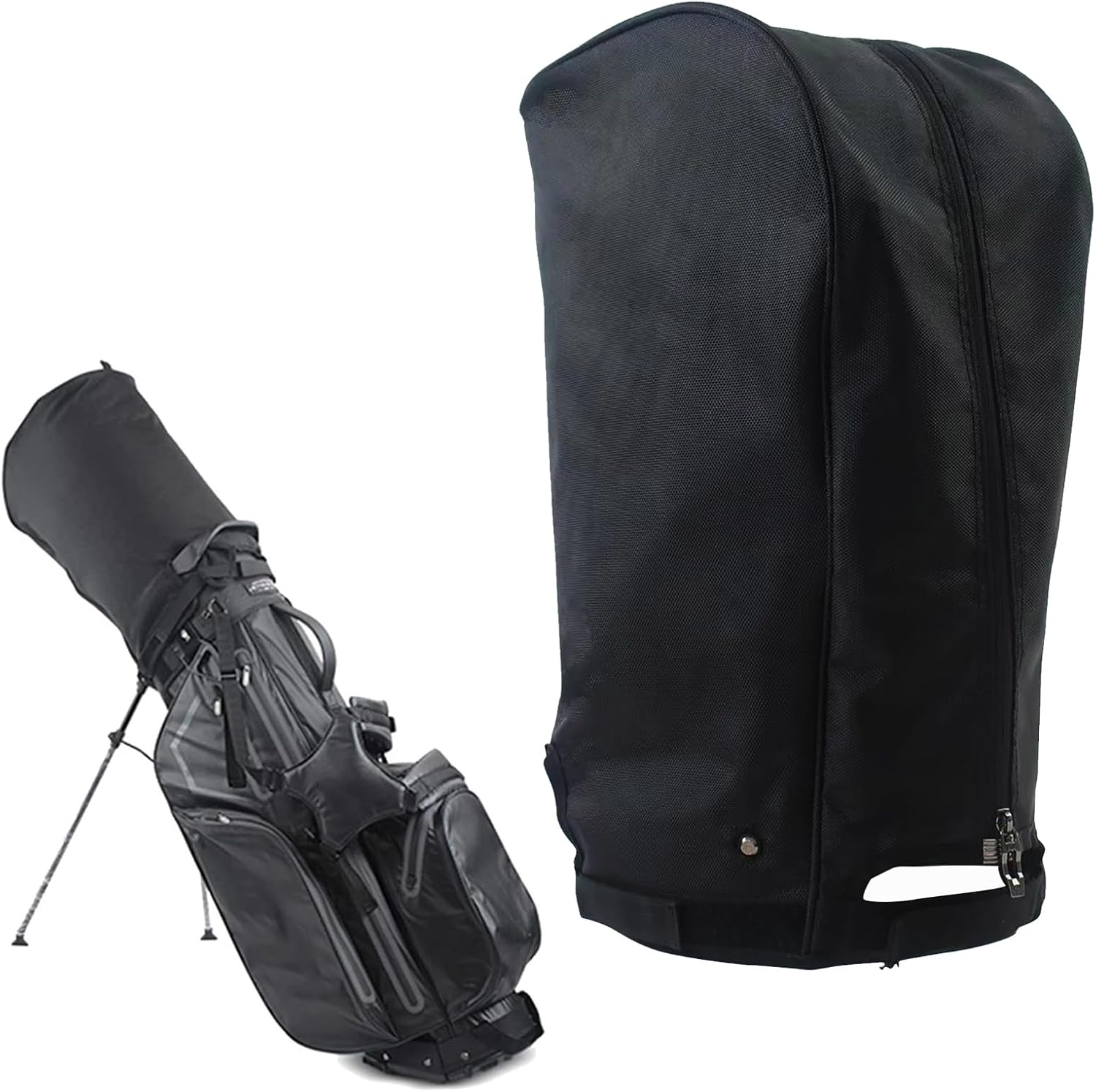 Golf Bag Rain Cover Hood Universal 1680D Nylon, Rain Cape for Golf Bags with Snap Button, Waterproof Material Dustproof Club Protector