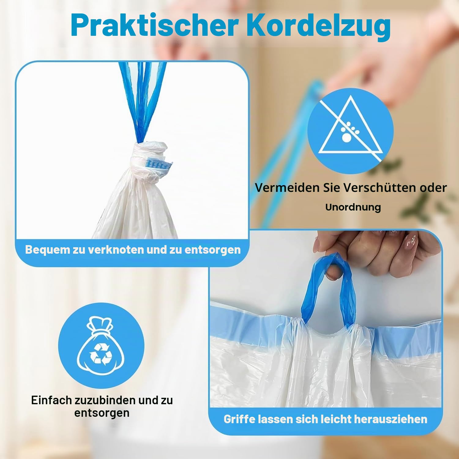CROING PURAMAX 2, PURAMAX und PURAX Ersatzabfallbeutel, 6 Rollen, 120 Stück, 55 x 30 cm, tragbare Katzenstreu Auffangbeutel für selbstreinigende Katzentoilette