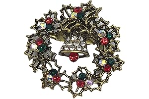 Exquisite Resin Christmas Wreath Pin Brooch