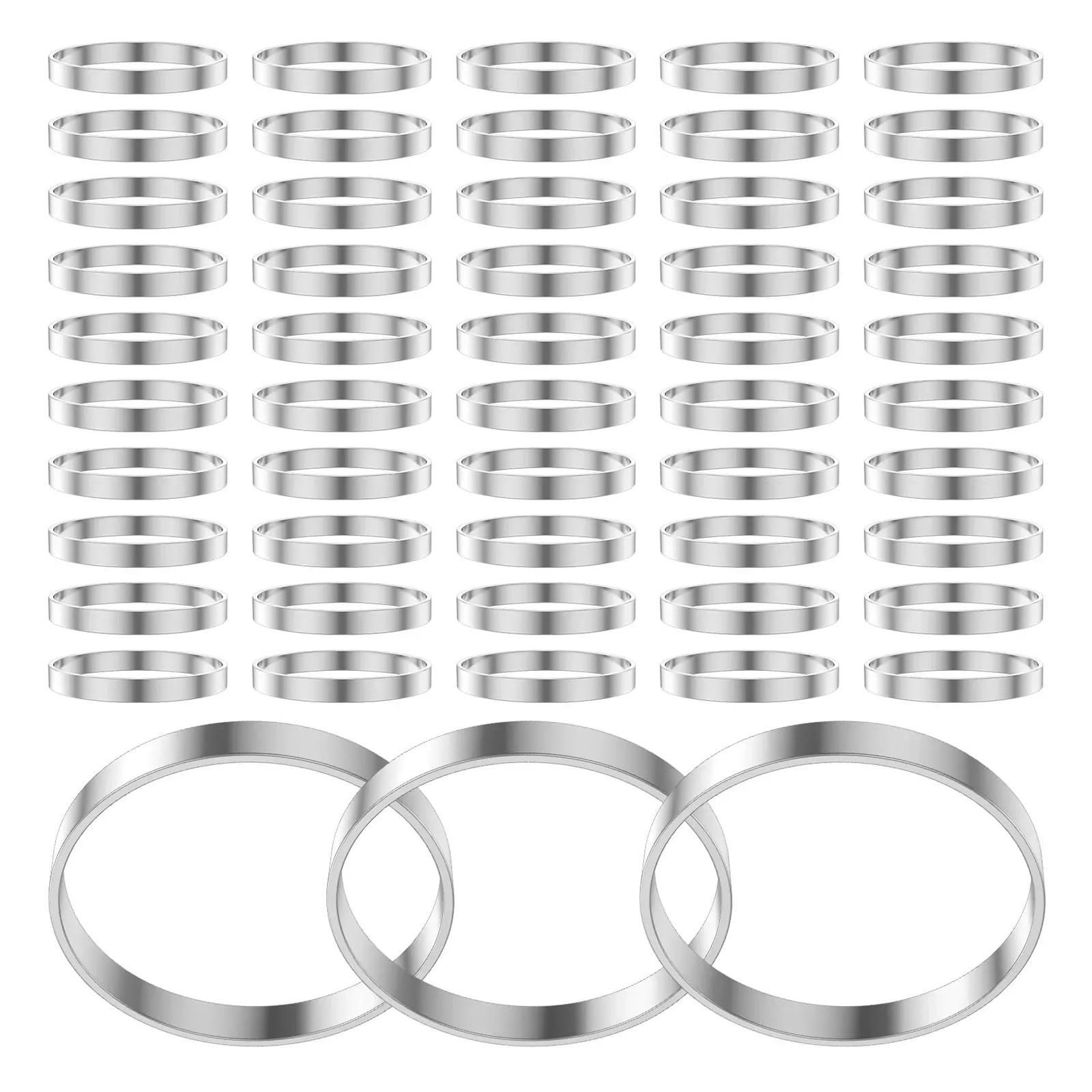 Napkin Rings 20pcs Napkin Ring Round Reusable Silver Holder Not Easy to Damage for Wedding Anniversary Banquet Party Decor for Dining Table Decor