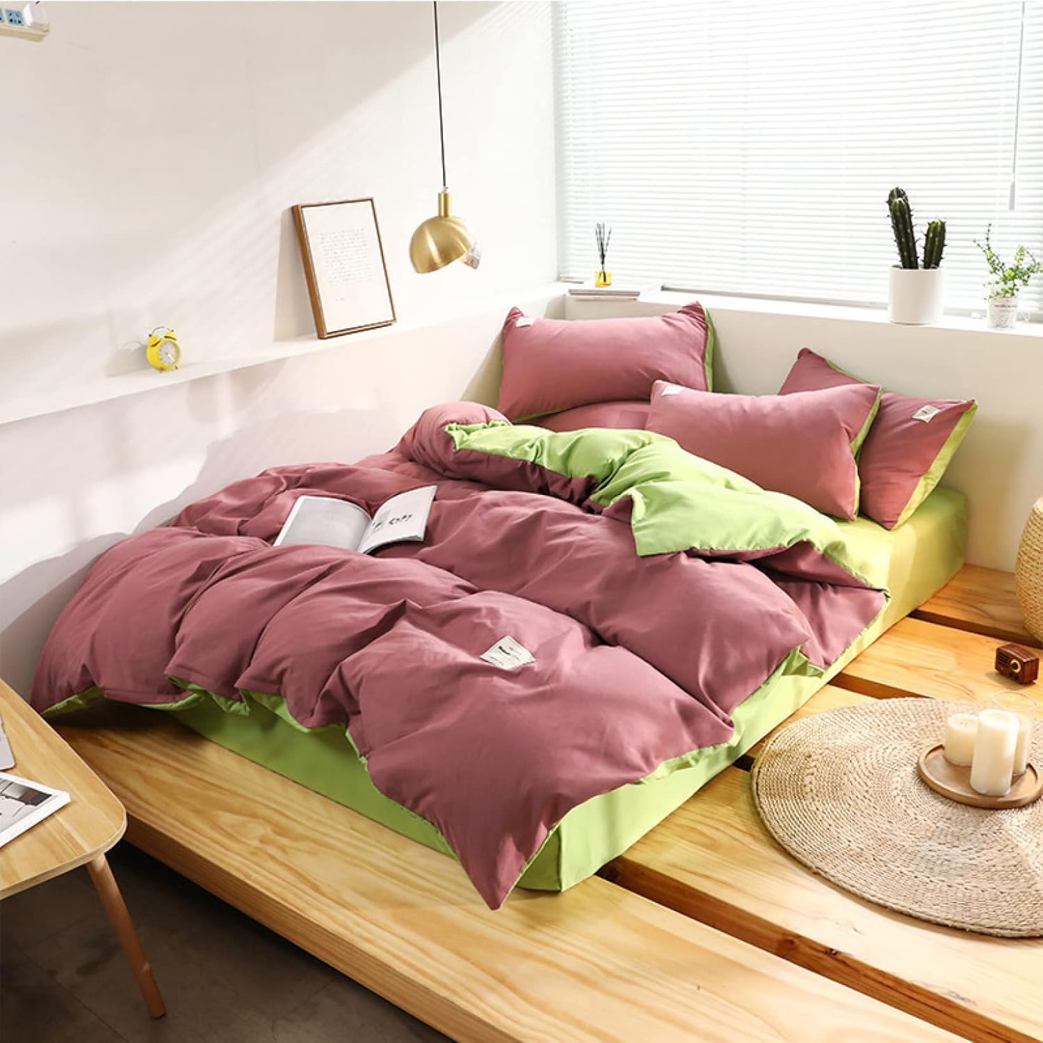 寝具カバーセット 布団カバー ダブル 4点セット ピンク ホワイト グレー グリーン 肌に優しい 磨き加工 洗濯機で洗える 夏用 速乾 1 2ma 夏は涼しく冬は保温 タイプ 北欧 微起毛 ピーチスキン ベッドシーツ ピロケース2枚 ボックスシーツ 通気 吸湿 セール特価品