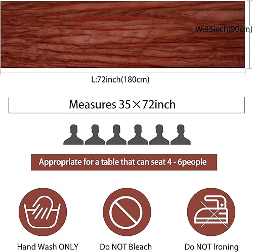 Miniatura 2 de Paquete de 12 caminos de mesa de gasa de 10 pies de 35 x 120 pulgadas, camino de mesa de gasa bohemio, camino de mesa largo, camino de mesa