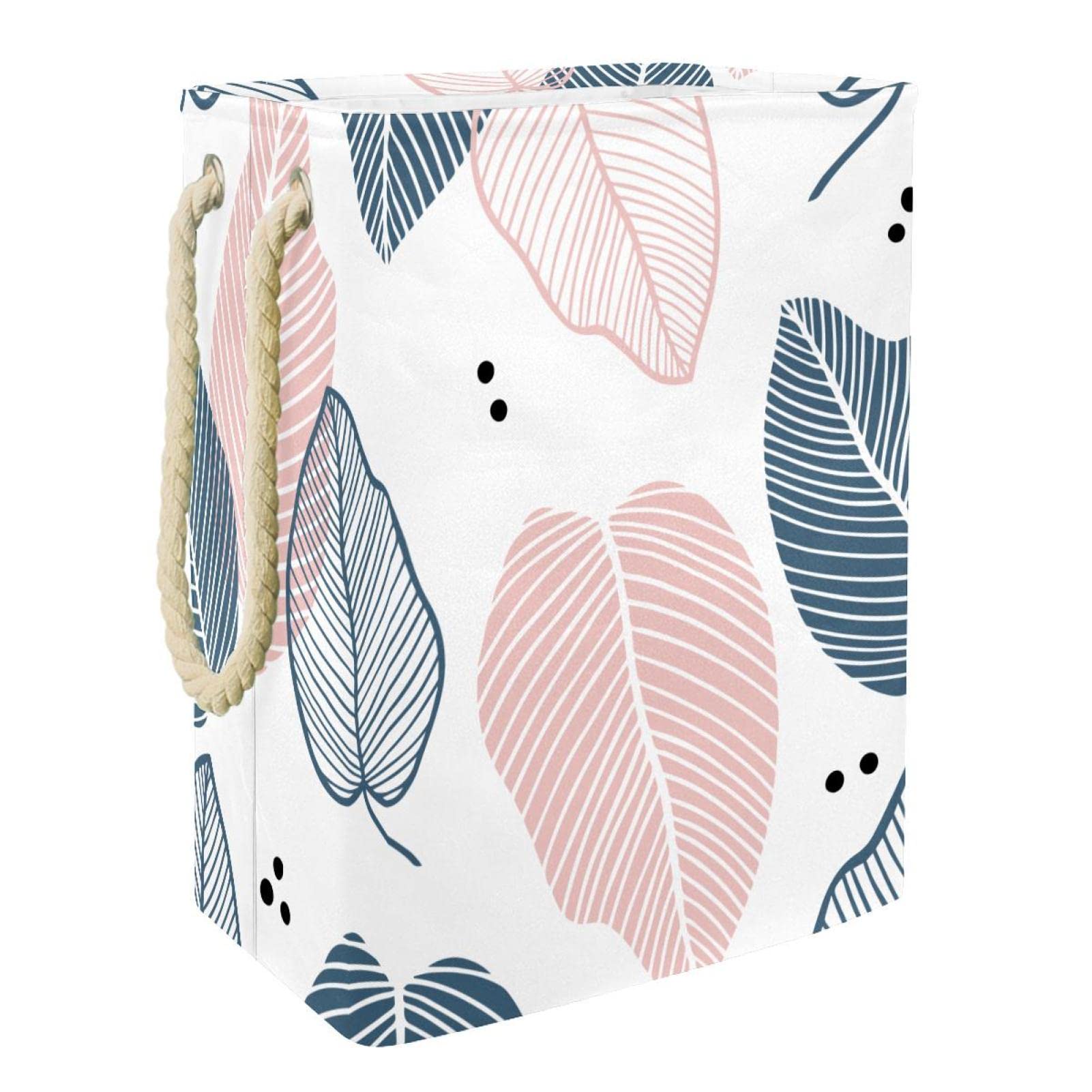 Grand panier à linge personnalisé style floral avec poignées pour rangement chambre