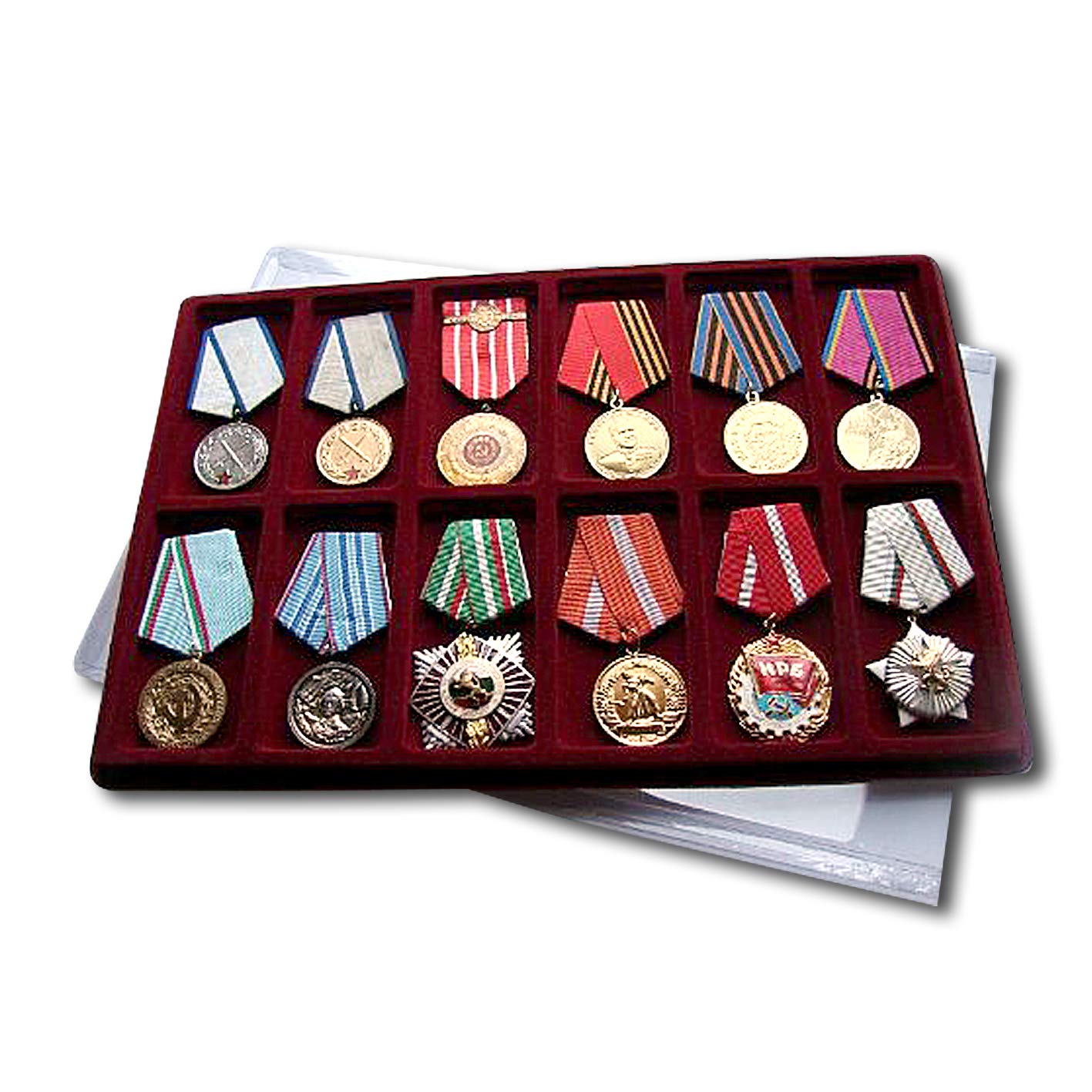 Schulz P12ll Medal Tray For 12 Medals + Cover - Each Space 46X96mm Coin/Medal Collector