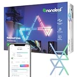 Lines Smart LED Wall Lights, Music & Screen Sync RGBW Light Bar with 16M+ Color, WiFi Wall Lights Work with Alexa & Google Assistant for Gaming and Home Decor, 60 Degree Smarter Kit 15 Lines