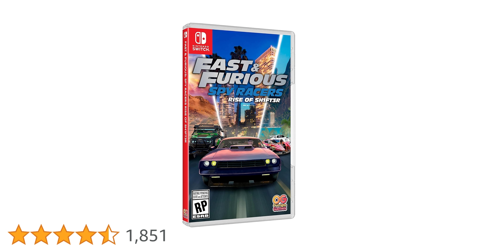 Fast & Furious Spy Racers Rise of Sh1Ft3R Nintendo Switch