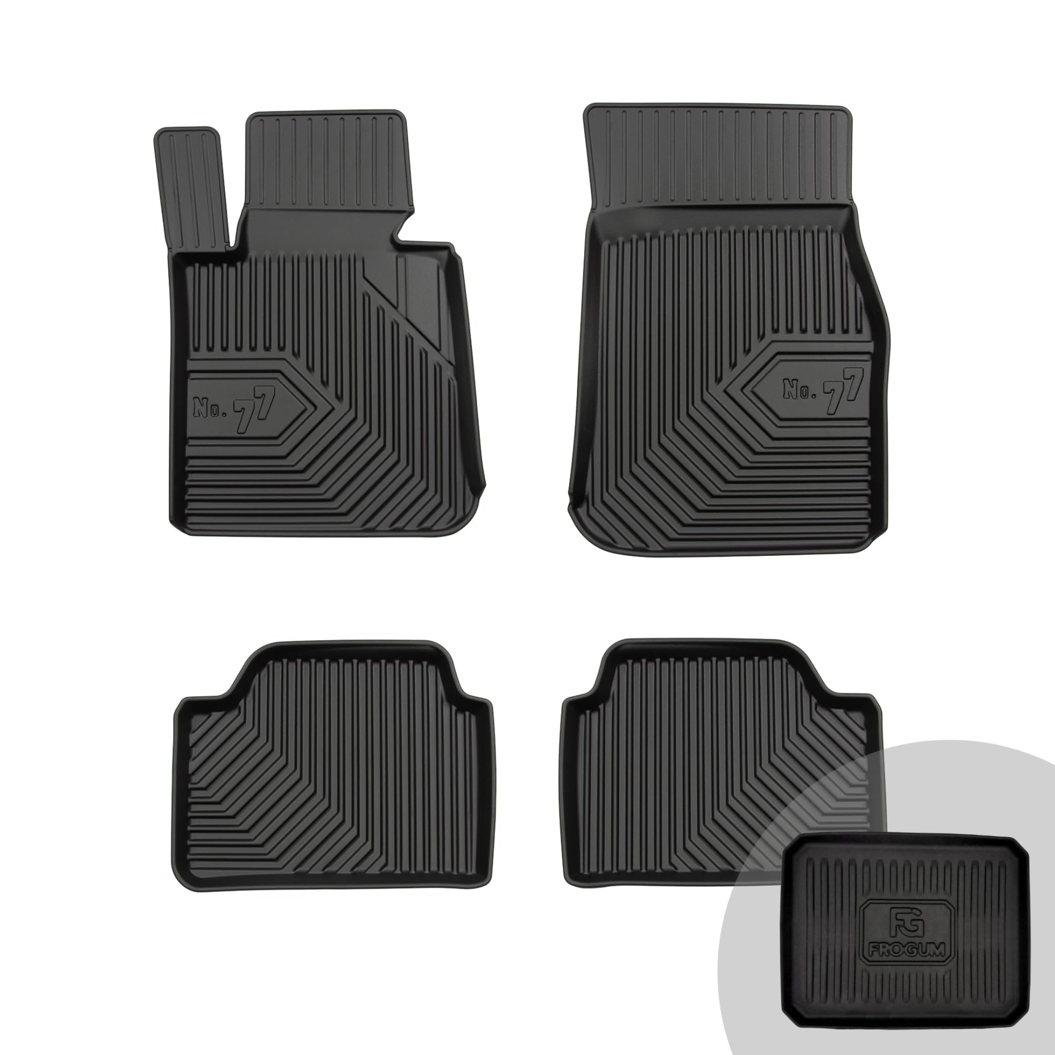 FROGUM No.77 Alfombrillas para Coche Alfombras para BMW Serie 1 F20 2011-2019 | Borde Alto | para Todo el año | Tamaño