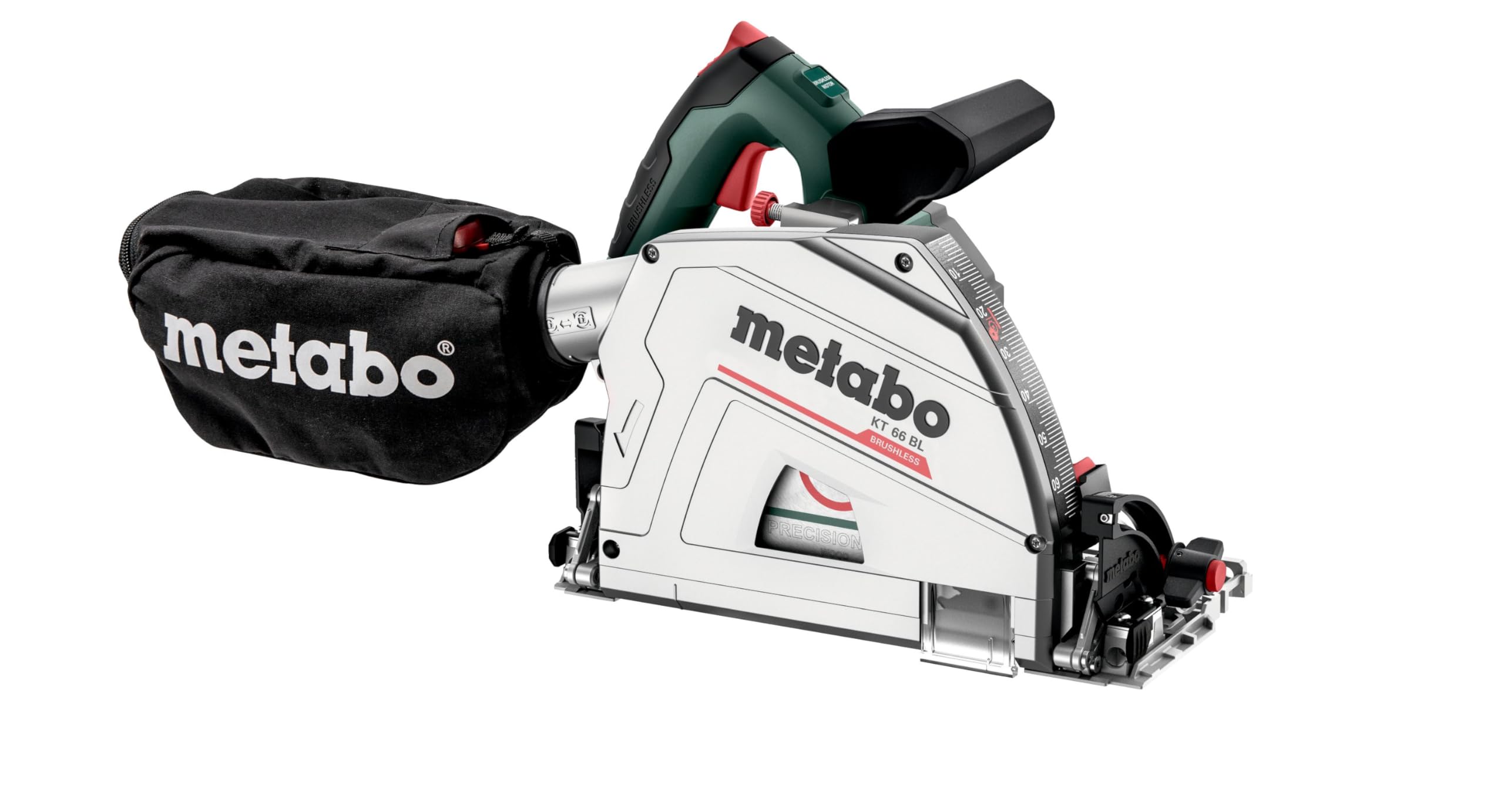 metabo Tauchkreissäge KT 66 BL, 1200W Brushless Motor, 66mm Schnitttiefe | Präzise Schnitte in Holz, variable Drehzahl, inklusive Sägeblatt, Staubfangbeutel und metaBOX 340, ohne Führungsschiene