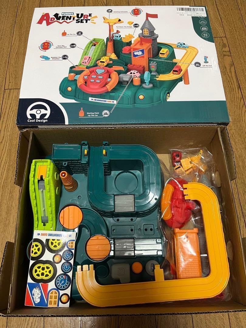 Amazon.co.jp: FUNNY ADVENTURE SET 車 知育 ハンドル レース ミニカー