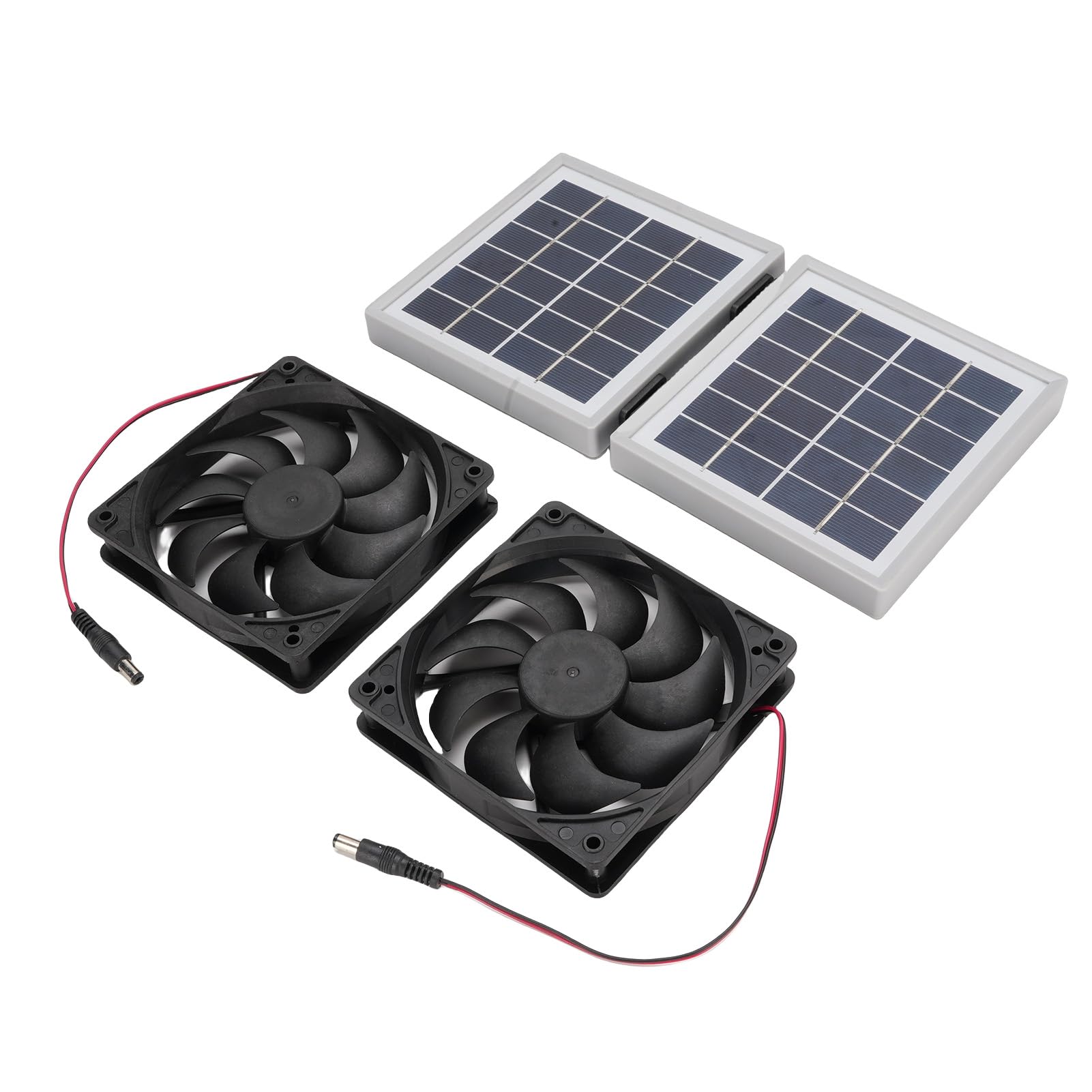 Słoneczny Wentylator Wyciągowy Ze Składanym Panelem 10 W, Przeciwdeszczowy(White)