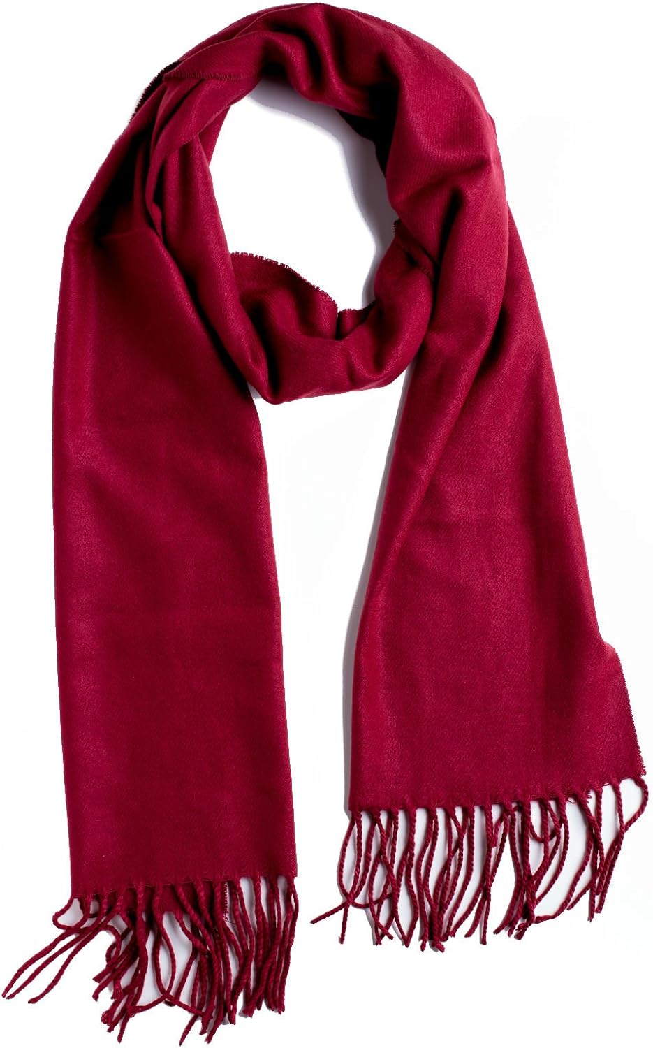 Plum Feathers Winter Scarf Shawl with Cashmere Feel – Rich Solid Colors Winter Scarves and Wraps 72″ x 12″