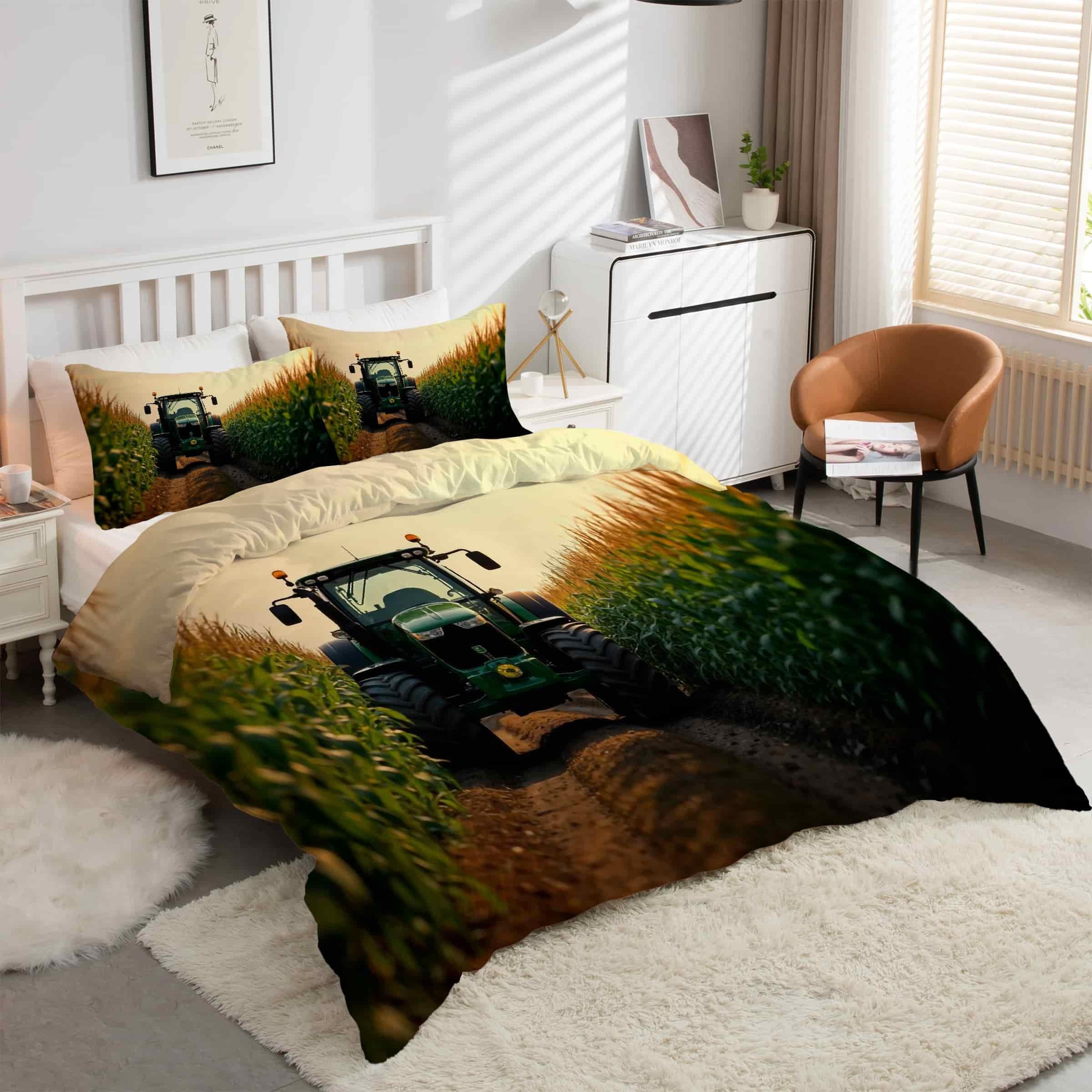 Housse de couette tracteur 90x190 pour créer une chambre d'enfant ludique