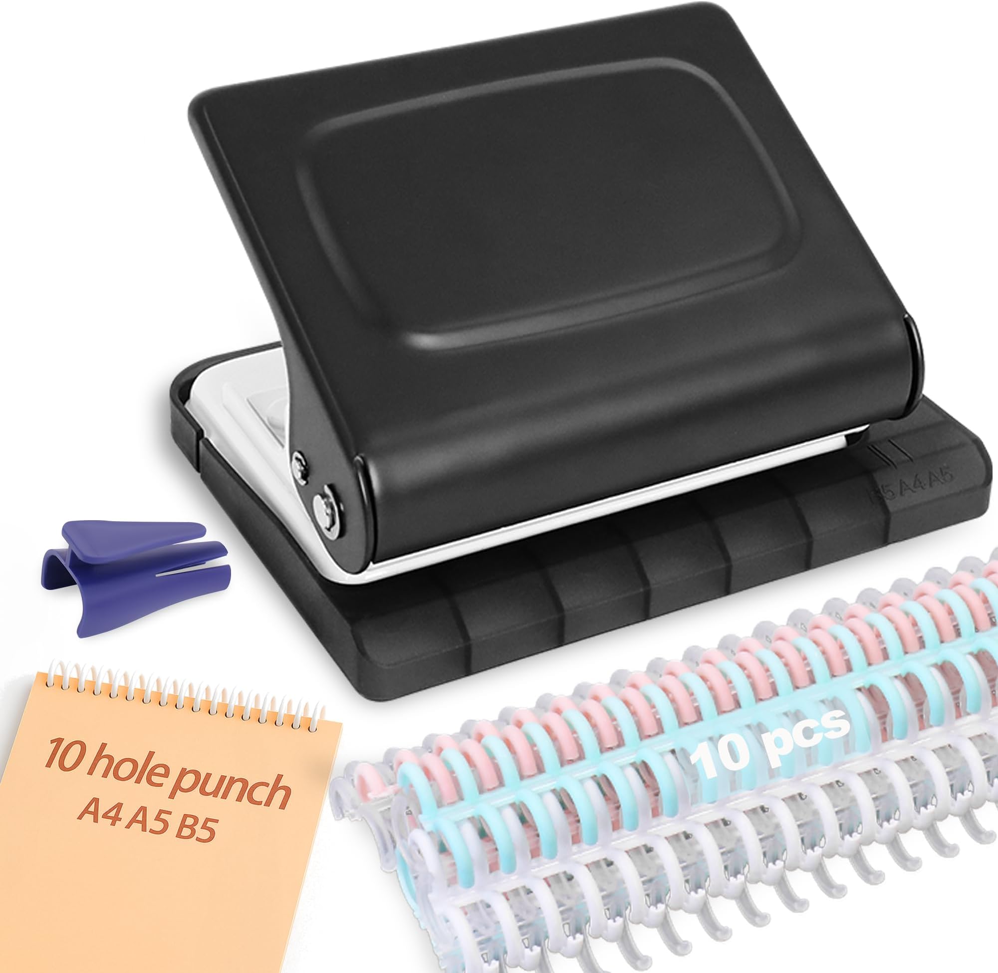 10 Hole Punch Binding Machine Black