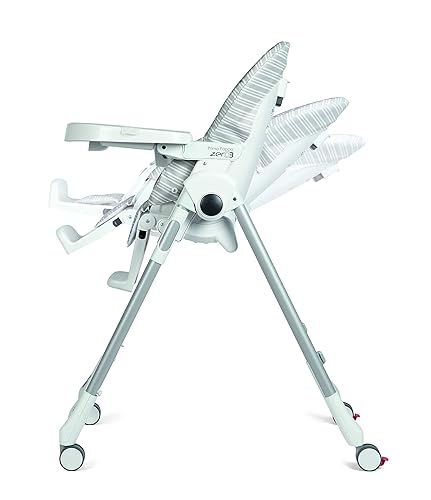 Miniatura 6 de Prima Pappa Zero 3 - Silla alta para niños recién nacidos hasta los 3 años de edad, fabricada en Italia, color dorado (blanco y dorado)