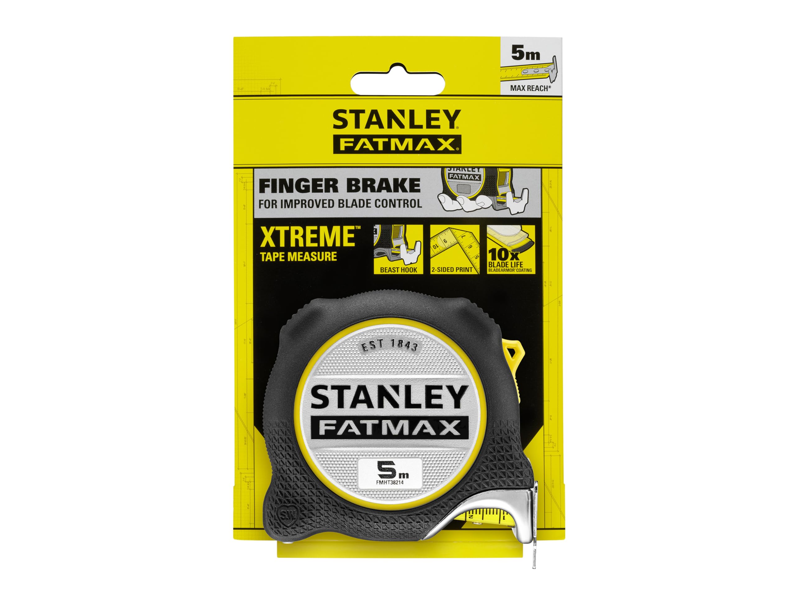 FATMAX Stanley Xtreme Mètre Ruban 5 m 32 mm de Large FMHT38214-0