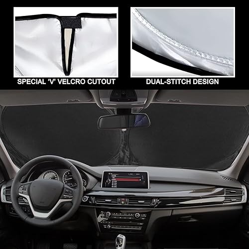 Miniatura 5 de Parasol interior para parabrisas de automóvil, protección UV, parasol para BMW Serie 5 525i, 525xi, 528i, 528xi, 528xi, 530i, 530e, 530xi, 535i,