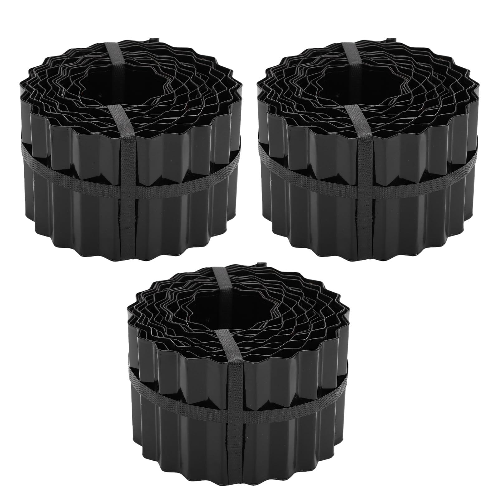 Hyuduo Bordure de Jardin Ondulée, Durable Lisière Métal Noir pour