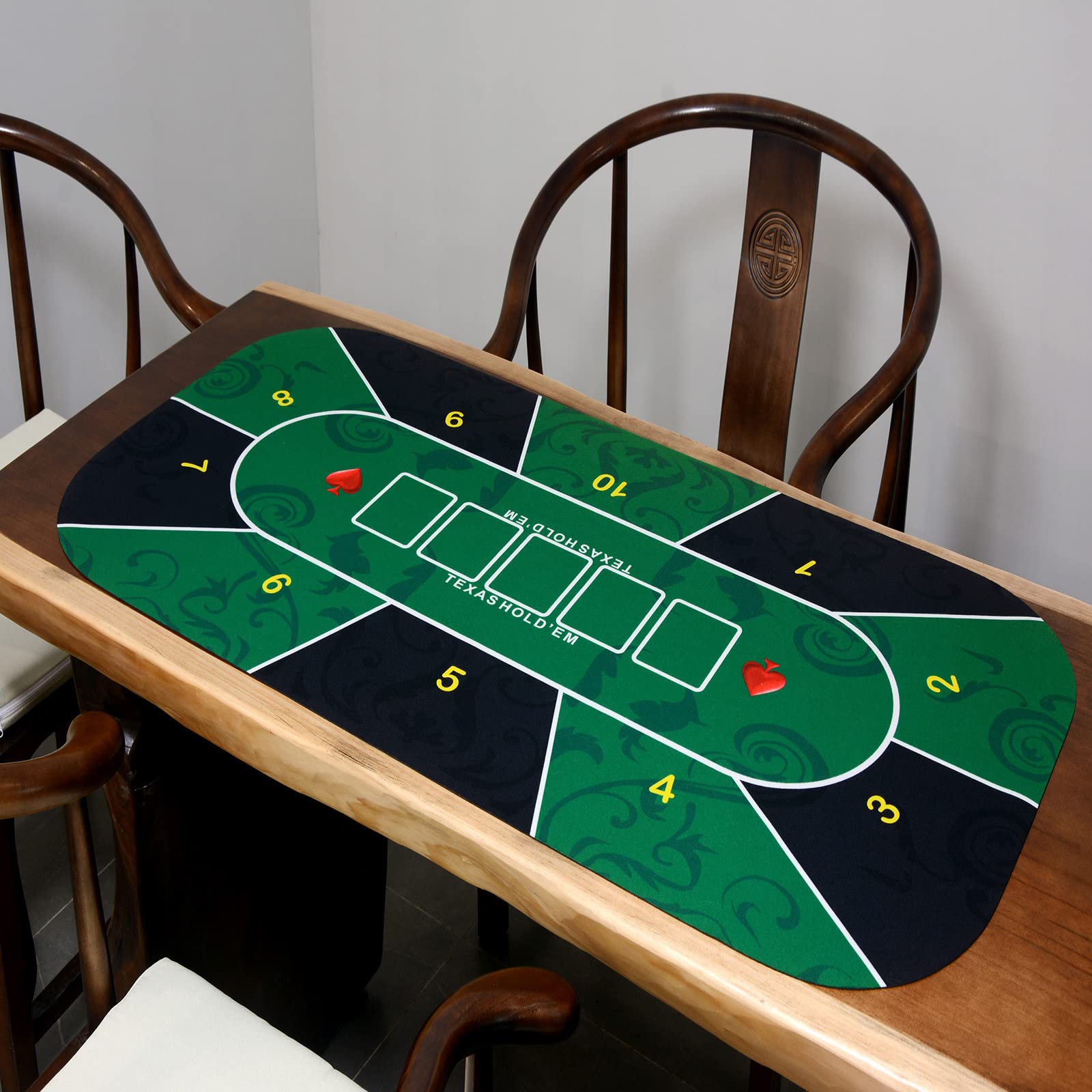 (similar)47 x 24Inch Texas Hold'Em Poker Mat Portable Rubber Poker