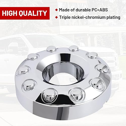 Miniatura 3 de 2 tapas centrales de 19.5 pulgadas, 10 lengüetas para rueda delantera de automóvil, compatibles con Ford F450 F550 2005-2016 Super Duty reemplazan a