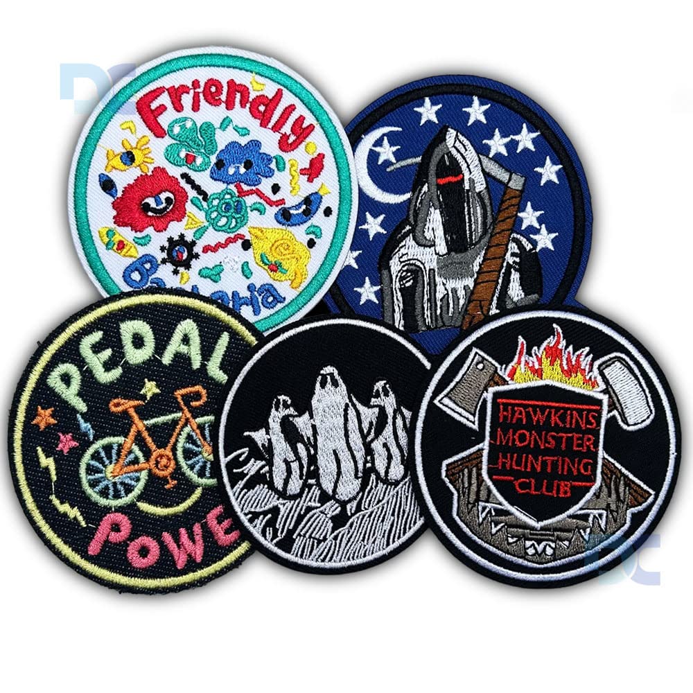 5 pcs Cool Style Boys Special Iron on Patches Embroidered Sewing