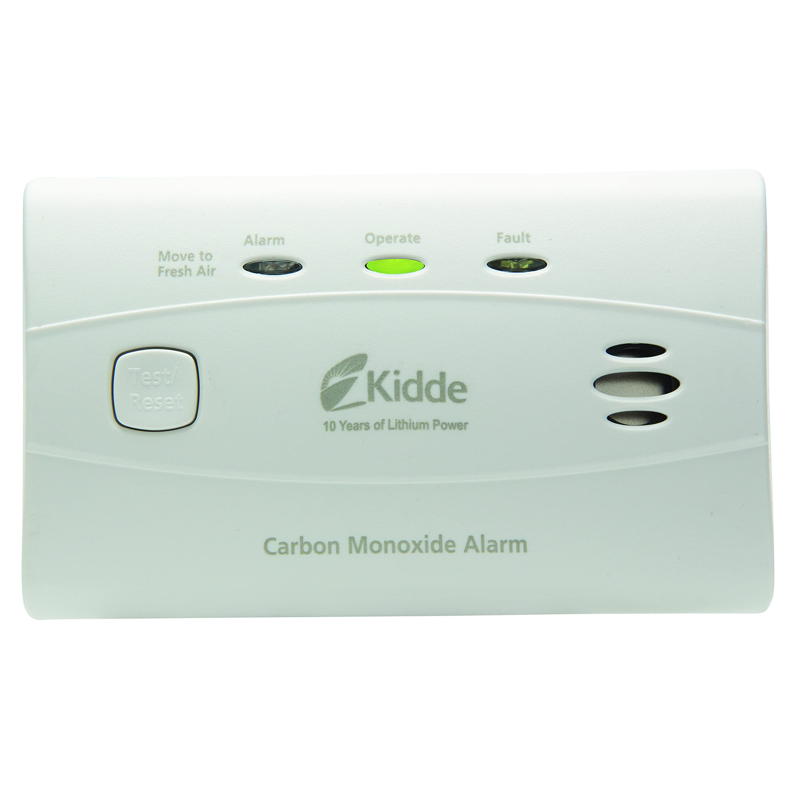 Kidde Carbon Monoxide Detector with Lithium Battery, 3 LED Lights & Alarm Memory