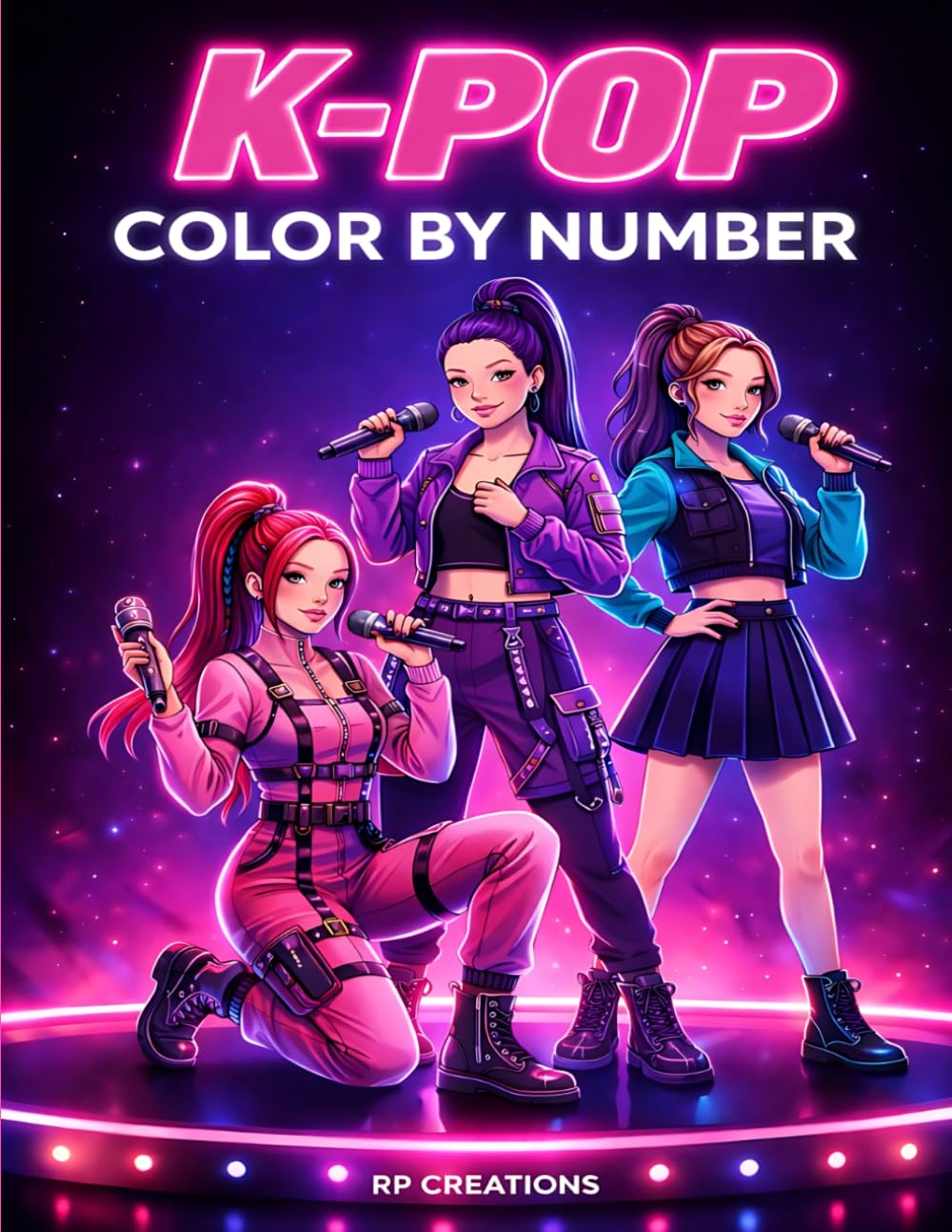 K-Pop Color by Number: 40 Stylish Designs for Adults & Teens to Relax, Unwind & Create