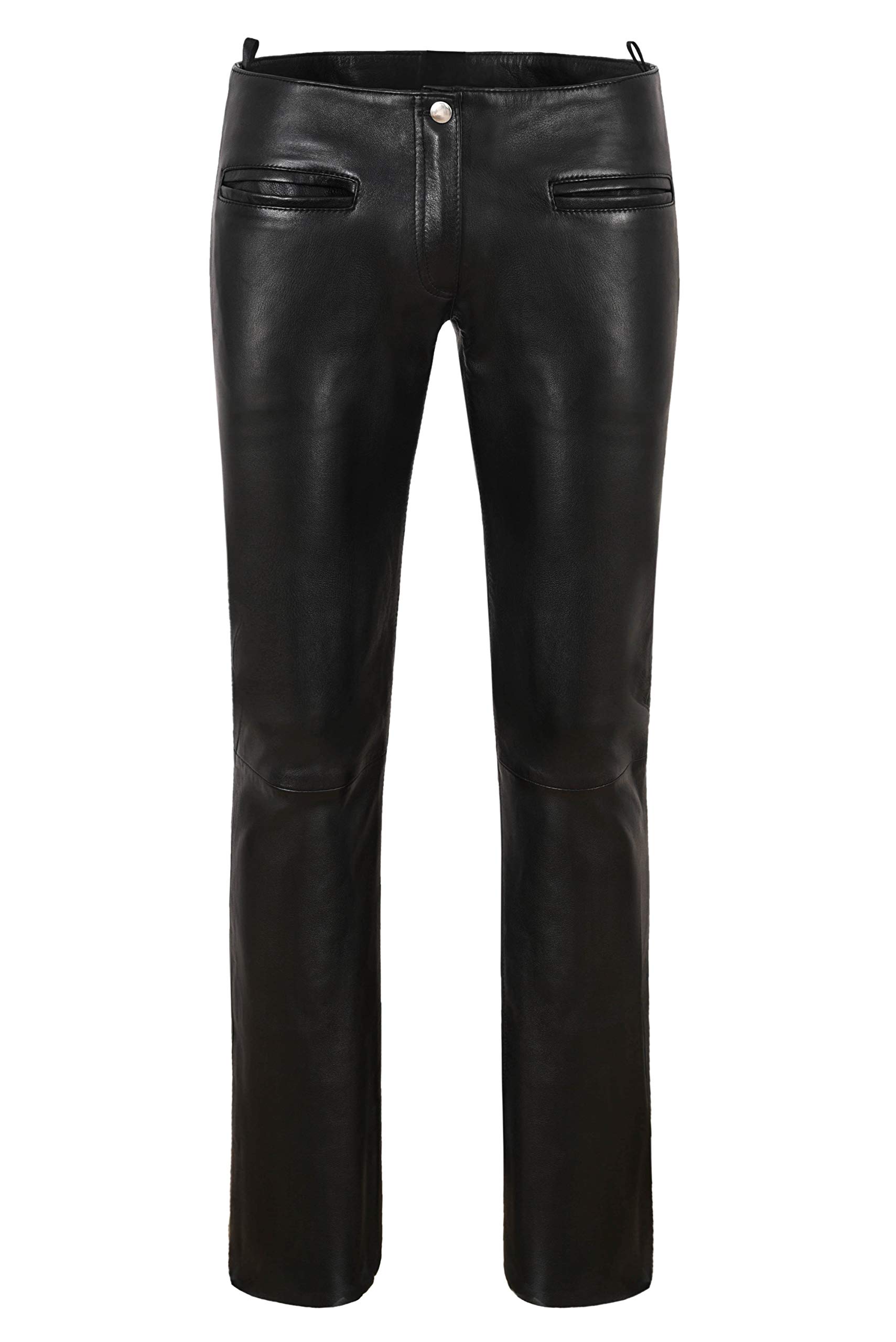 Carrie CH Hoxton Ladies Fashion Leather Trouser Sexy Italian Black Soft Lambskin Biker Pants 4566