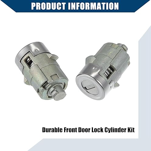 Miniatura 5 de Cilindro de cerradura de puerta delantera izquierda derecha con llaves, accesorios de instalación para Chevy Silverado Tahoe Suburbanpasajero lado